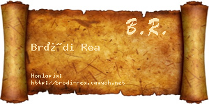 Bródi Rea névjegykártya